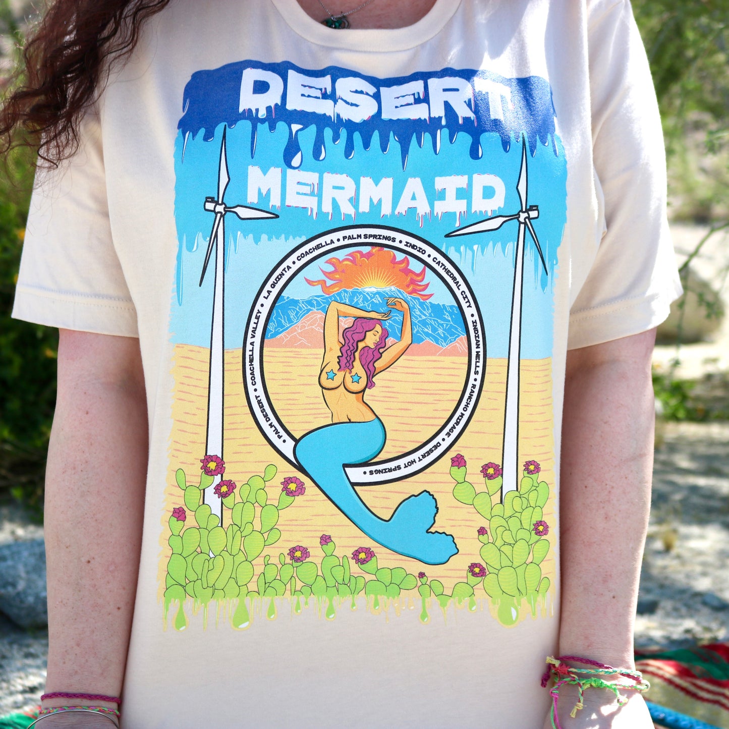 Desert Mermaid "Coachella Valley Cites" Unisex t-shirt