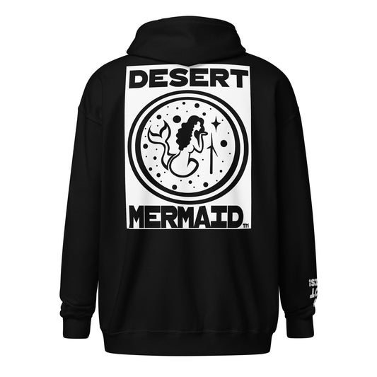 "U GOT THIS!" WHITE Desert Mermaid Black Heather Unisex heavy blend zip hoodie