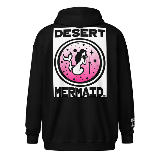 "U GOT THIS!" PINK Desert Mermaid Black Heather Unisex heavy blend zip hoodie
