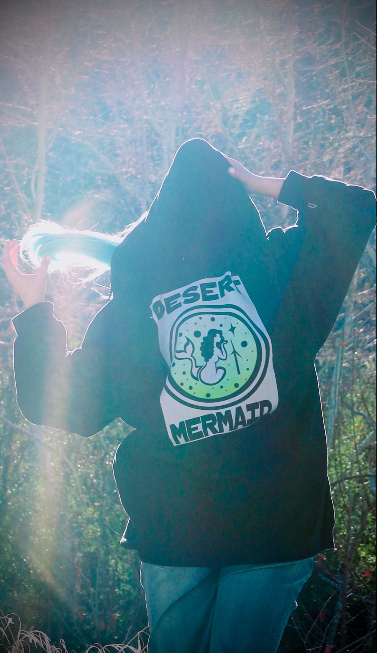 "U GOT THIS!" GREEN Desert Mermaid Black Heather Unisex heavy blend zip hoodie