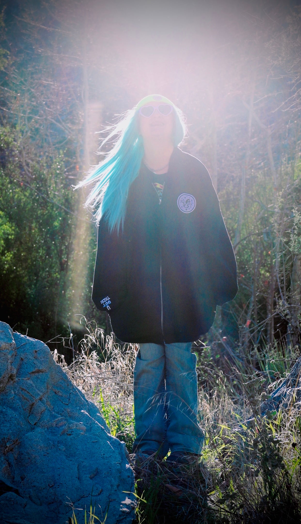 "U GOT THIS!" GREEN Desert Mermaid Black Heather Unisex heavy blend zip hoodie