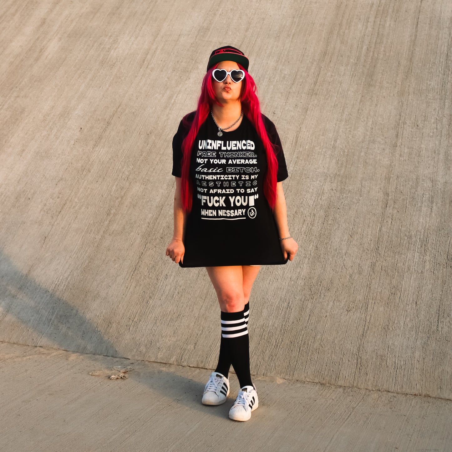 Uninfluenced Graphic black heather unisex t-shirt