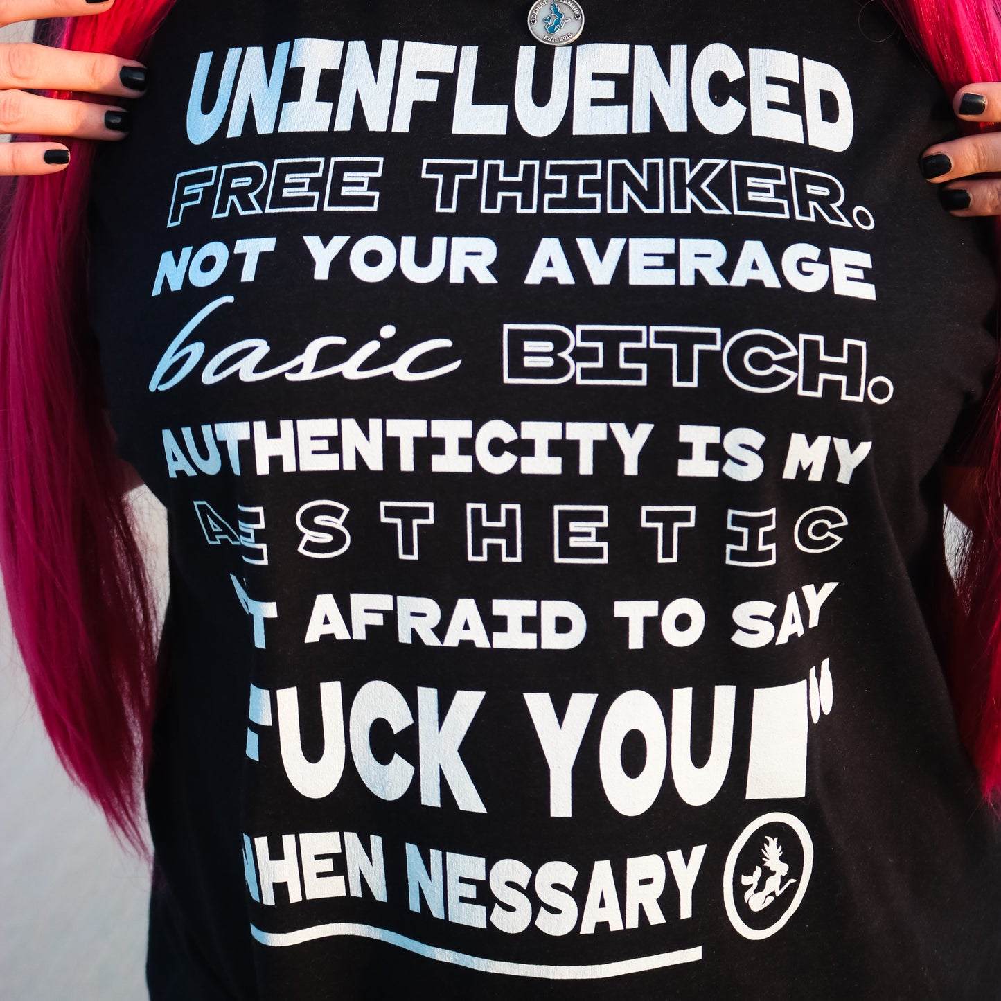 Uninfluenced Graphic black heather unisex t-shirt