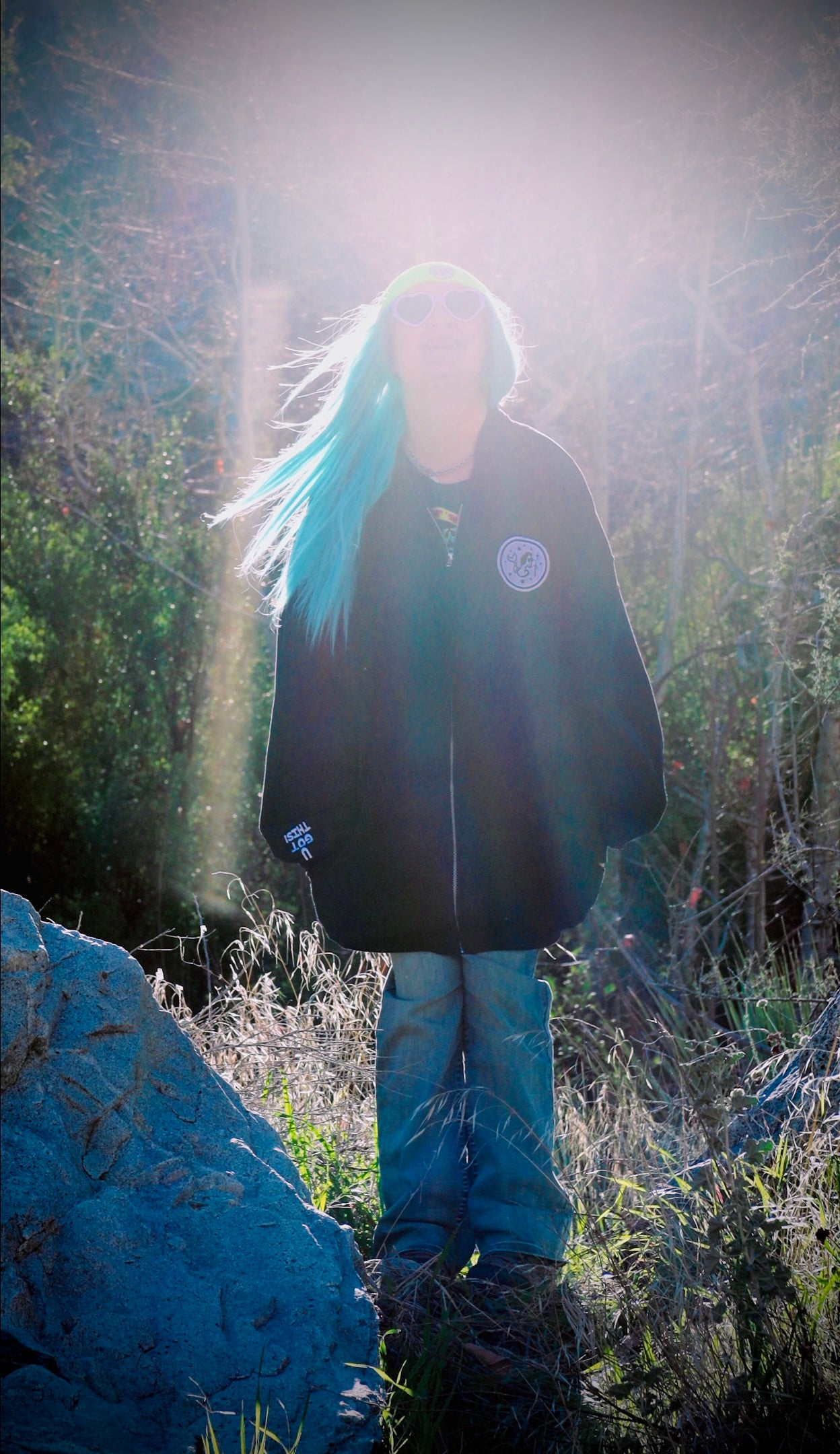 "U GOT THIS!" WHITE Desert Mermaid Black Heather Unisex heavy blend zip hoodie