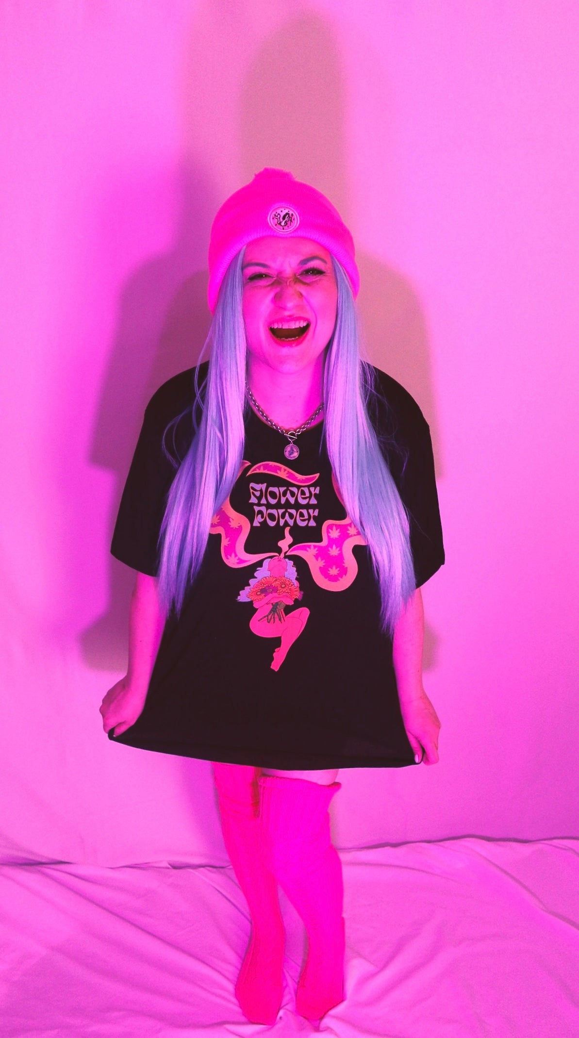 Flower Power Weed Graphic t-shirt in BLACK HEATHER