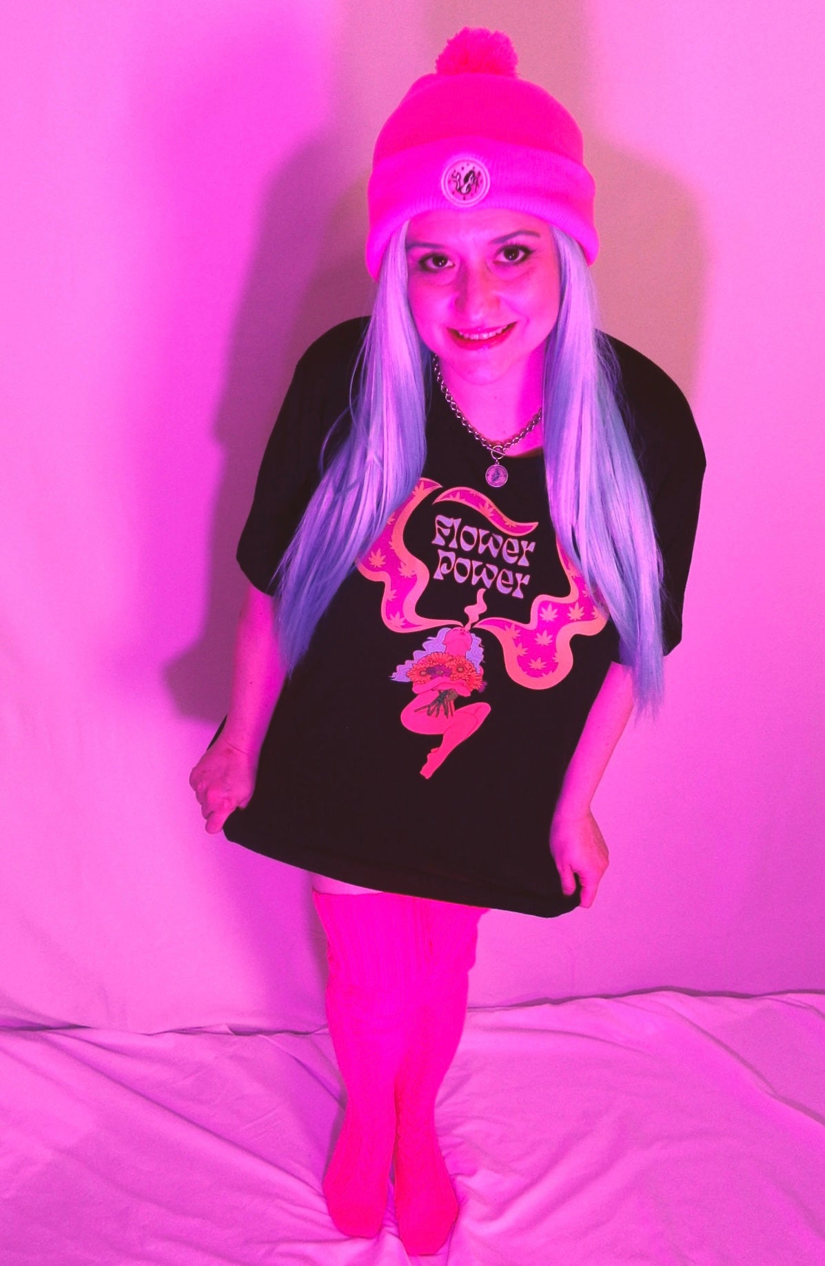 Flower Power Weed Graphic t-shirt in BLACK HEATHER